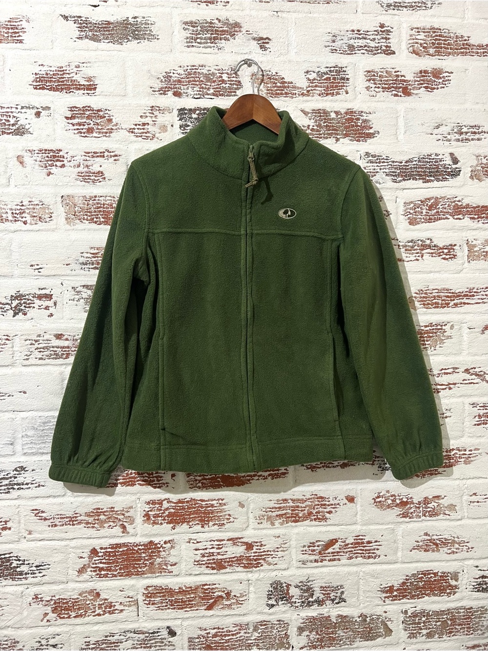 Mossy Oak Women's Utility Outdoor Olive Green Fleece Full Zip Jacket Pocket S